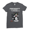 anxious cat Ladies Fitted T-Shirt
