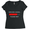sarcasm loading Women's Triblend Scoop T-shirt