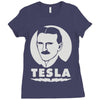 nikola tesla (2) Ladies Fitted T-Shirt