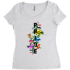 Pride Floral LGBT Colors Women's Triblend Scoop T-shirt