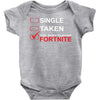 Too Busy Playing Fortnite Baby Bodysuit