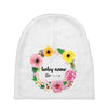 Floral Baby Name Baby Beanies