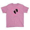 Baby Girl with Heart Any Name Customized Youth Tee