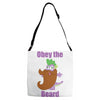 obey the beard Adjustable Strap Totes