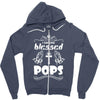 I Am One Blessed Pops Zipper Hoodie