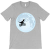 Biker Dinosaur - Dinosaur Riding A Bike To The Moon T-Shirt