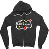 news flash black Zipper Hoodie