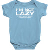 i'm not lazy   i really enjoy doing nothing Baby Onesie