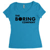 the boring company black logo Women's Triblend Scoop T-shirt
