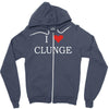 clunge funny Zipper Hoodie