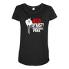 RED PAINBALL Maternity Scoop Neck T-shirt
