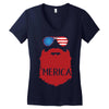 america 3 Women's V-Neck T-Shirt