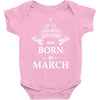 the best teachers are born in march Baby Bodysuit