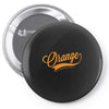 orange Pin-back button