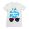 time to go tropical awesome paradise Ladies Fitted T-Shirt