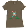 christmas lightsabers Ladies Fitted T-Shirt