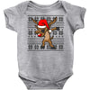 christmas reindeer dabbing Baby Bodysuit