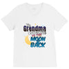 grandma moon&amp;back V-Neck Tee