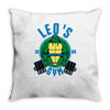 leo's gym Throw Pillow