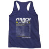 March Girl Facts Pisces Racerback Tank