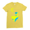 moon cat Ladies Fitted T-Shirt
