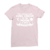 I Love Someone with Lung Cancer to The Moon and Back to Infinity Ladies Fitted T-Shirt