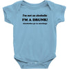 im not an alcoholic im a drunk t shirt x large funny beer pong keg par Baby Onesie