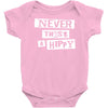 never trust a hippy Baby Onesie