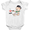 Cute Baby Painter's Dad Love Baby Bodysuit