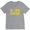 born raver party dance festival funny V-Neck Tee