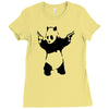 banksy panda pop Ladies Fitted T-Shirt