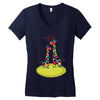 Giraffe Couple T shirts Women's V-Neck T-Shirt