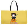 kitty halloween Weekender Totes