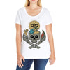 summer skull Ladies Curvy T-Shirt