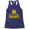 crazy about esperanto Racerback Tank