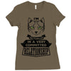 I Am Cat Actually In A Very Commited Relationship Ladies Fitted T-Shirt