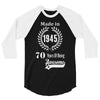 made in 1945 70 years of being awesome 3/4 Sleeve Shirt