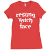 resting witch face Ladies Fitted T-Shirt