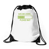 sarcasm loading funny computer tech gee Drawstring Bags