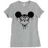 dead mickey mouse halloween Ladies Fitted T-Shirt