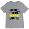 January February Michigan April - March Madness Basketball V-Neck Tee