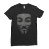 v for vendetta mask guy fawkes cool girls womens cotton t shirt dw01 Ladies Fitted T-Shirt
