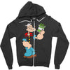 popeye spinach retro mens funny Zipper Hoodie