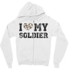 i love my soldier hunter camouflage Zipper Hoodie
