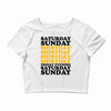 saturday sunday shitday Crop Top