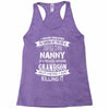Super Cool Nanny Of A Freaking Awesome Grandson Racerback Tank
