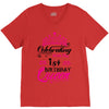 Celebrating With the 1st Birthday Queen V-Neck Tee