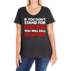 stand for something Ladies Curvy T-Shirt