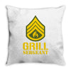 grill sergeant military Throw Pillow