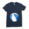 Blue Beachball Baby Boy Ladies Fitted T-Shirt